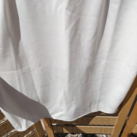 Off-White Lace Overlay Dress Sz L - Picture 3 of 5